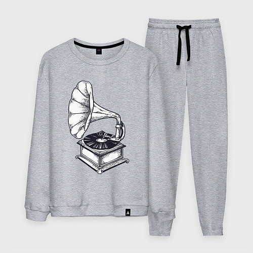 Мужской костюм Звук пластинки / Меланж – фото 1