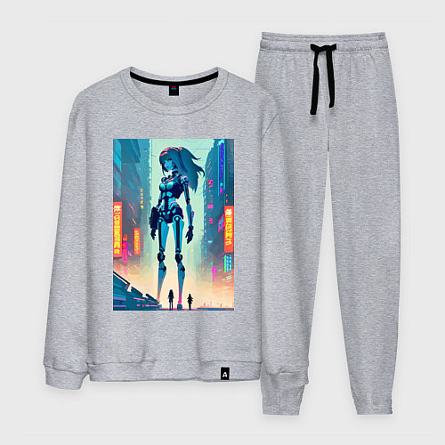 Мужской костюм Cyber girl from future - fantasy / Меланж – фото 1