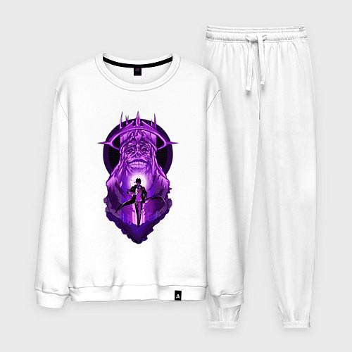 Мужской костюм Поднятие уровня в одиночку Джину Сон статуя / Белый – фото 1