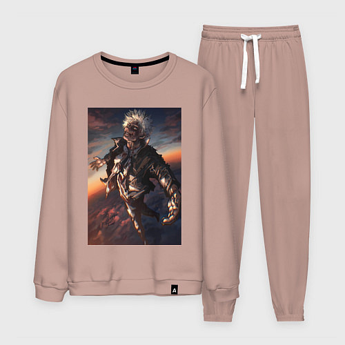 Мужской костюм Магическая битва Сатору Годзё сильнейший / Пыльно-розовый – фото 1