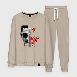 Костюм хлопковый мужской Depeche Mode - Dave rose, цвет: миндальный