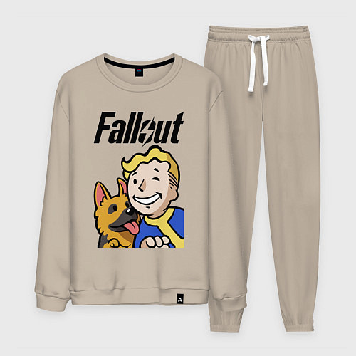 Мужской костюм Vault boy and shepherd / Миндальный – фото 1