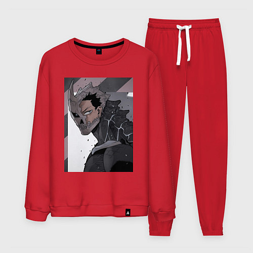 Мужской костюм Кайдзю номер восемь Кафка Хибино Силы обороны боец / Красный – фото 1