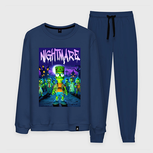 Мужской костюм Zombie Bart Simpson - nightmare / Тёмно-синий – фото 1