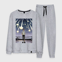 Костюм хлопковый мужской Кайдзю номер восемь Кафка Хибино звездопад, цвет: меланж
