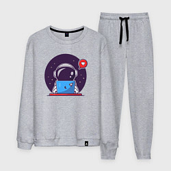 Костюм хлопковый мужской Spaceman programmer, цвет: меланж