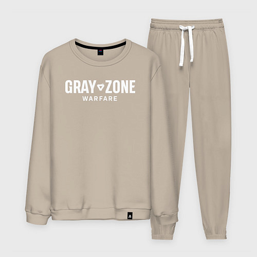 Мужской костюм Gray zone warfare logo / Миндальный – фото 1