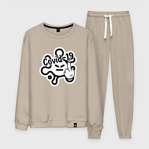 Мужской костюм Вирус covid-19 / Миндальный – фото 1