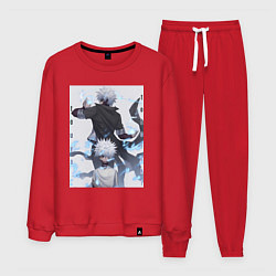 Костюм хлопковый мужской Моя геройская академия Даби Злодей, цвет: красный