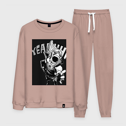 Мужской костюм Моя геройская академия комментатор / Пыльно-розовый – фото 1