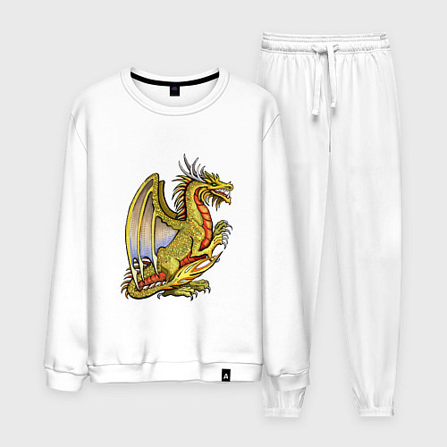 Мужской костюм HOMM3 gold dragon / Белый – фото 1