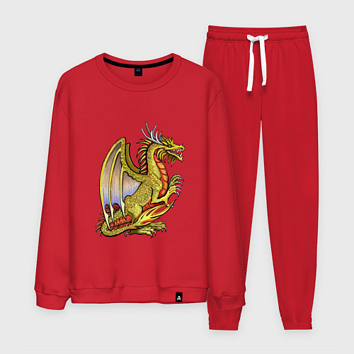 Мужской костюм HOMM3 gold dragon / Красный – фото 1