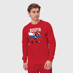 Костюм хлопковый мужской Футболист России, цвет: красный — фото 2