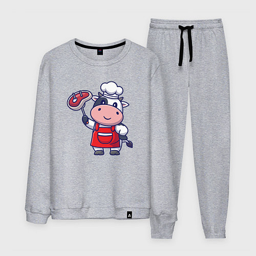 Мужской костюм Коровка повар / Меланж – фото 1