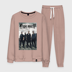 Костюм хлопковый мужской Papa Roach all, цвет: пыльно-розовый