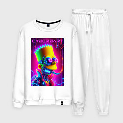 Костюм хлопковый мужской Cyber Bart - neon glow fantasy, цвет: белый