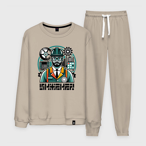 Мужской костюм Инженер решит проблему / Миндальный – фото 1