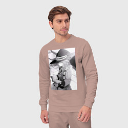 Костюм хлопковый мужской Реинкарнация безработного Рокси Мигурдия учитель м, цвет: пыльно-розовый — фото 2