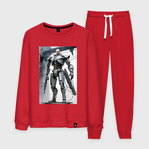 Мужской костюм Ленин робот - киборг ai art / Красный – фото 1