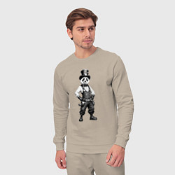 Костюм хлопковый мужской Панда steampunk, цвет: миндальный — фото 2