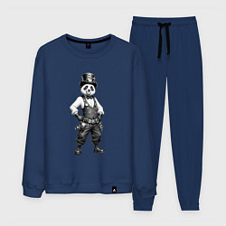 Костюм хлопковый мужской Панда steampunk, цвет: тёмно-синий