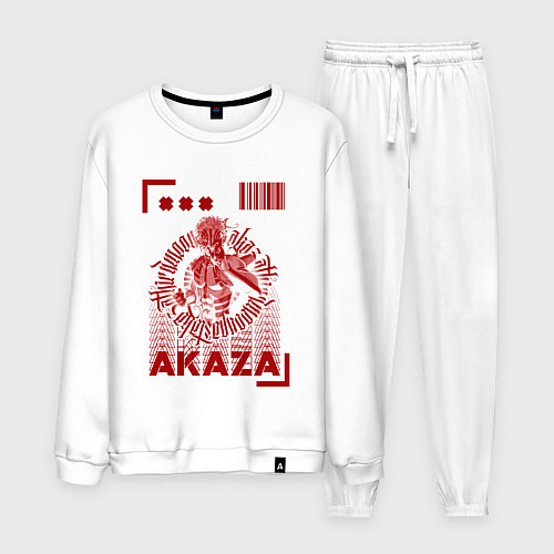 Мужской костюм Demon Slayer - Akaza / Белый – фото 1