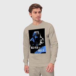 Костюм хлопковый мужской Блюз против джаза, цвет: миндальный — фото 2