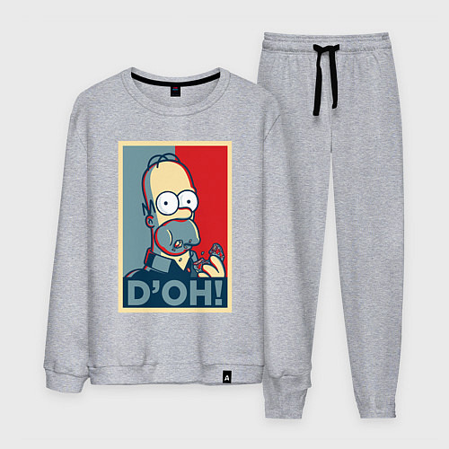 Мужской костюм Homer with donut / Меланж – фото 1