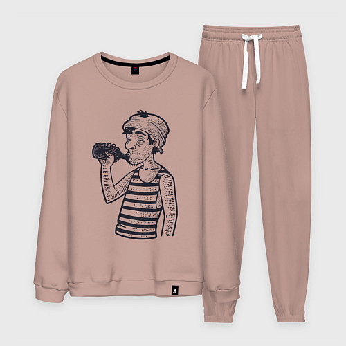 Мужской костюм Алкаш / Пыльно-розовый – фото 1