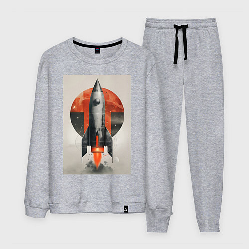 Мужской костюм Постер ракеты / Меланж – фото 1