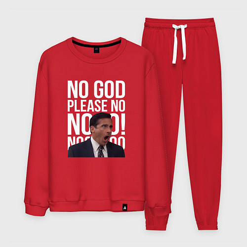 Мужской костюм No god please no - the office / Красный – фото 1
