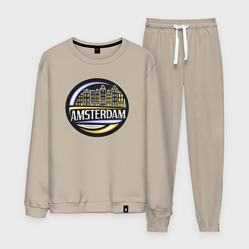 Мужской костюм City Amsterdam / Миндальный – фото 1