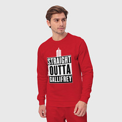 Костюм хлопковый мужской Straight outta gallifrey, цвет: красный — фото 2