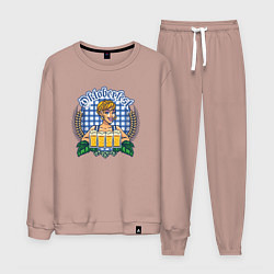 Костюм хлопковый мужской Beer оctoberfest, цвет: пыльно-розовый