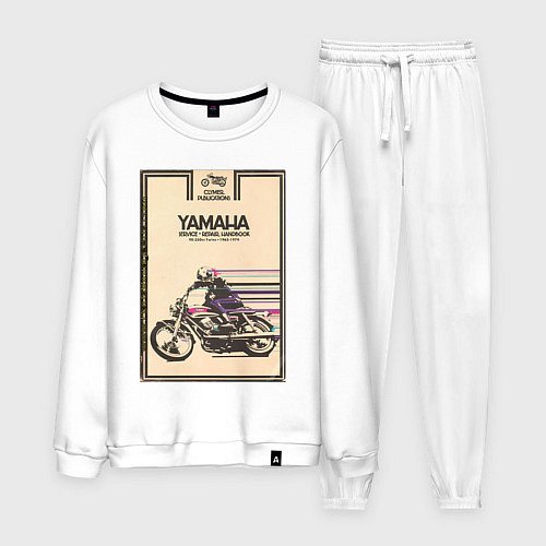 Мужской костюм Мотоцикл Yamaha / Белый – фото 1
