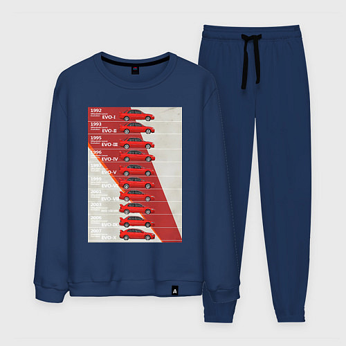 Мужской костюм Mitsubishi Lancer Evolution / Тёмно-синий – фото 1