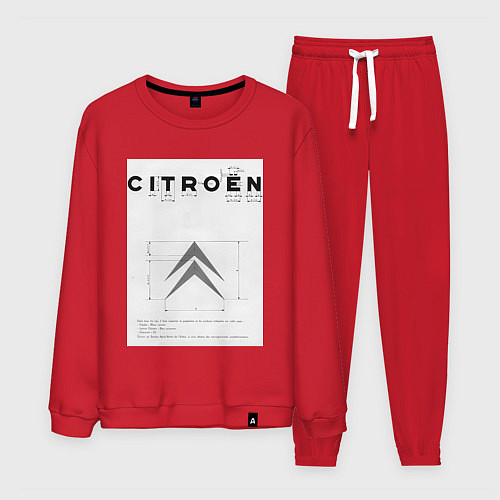 Мужской костюм Citroen логотип / Красный – фото 1