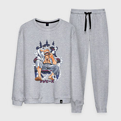 Костюм хлопковый мужской One piece дым smoke, цвет: меланж