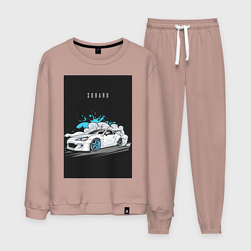 Мужской костюм Subaru авто / Пыльно-розовый – фото 1