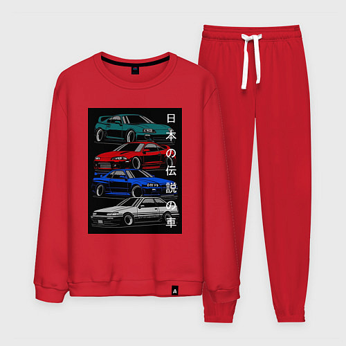 Мужской костюм JDM автомобили / Красный – фото 1