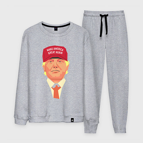 Мужской костюм Trump - America / Меланж – фото 1