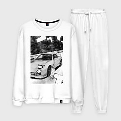 Костюм хлопковый мужской Mazda rx-7 авто, цвет: белый