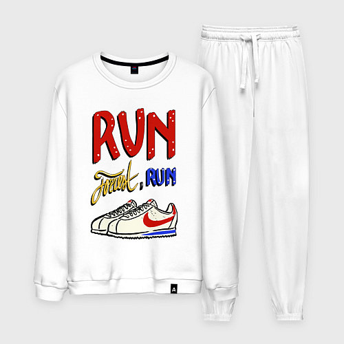 Мужской костюм Форест Гамп - беги Форрест беги / Белый – фото 1