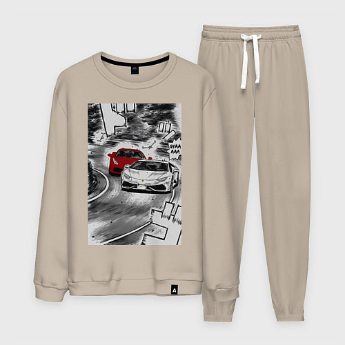 Мужской костюм Lamborghini initial d / Миндальный – фото 1