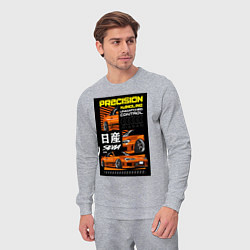 Костюм хлопковый мужской Nissan Silvia авто, цвет: меланж — фото 2