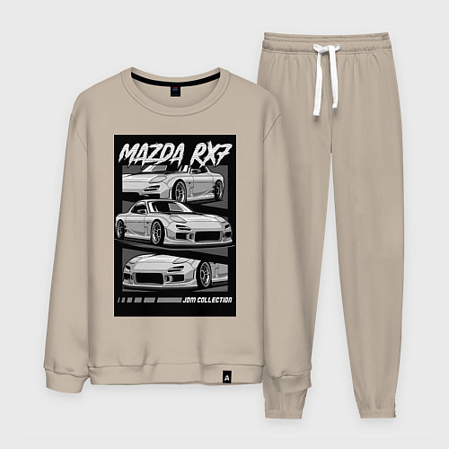 Мужской костюм Mazda rx-7 JDM авто / Миндальный – фото 1