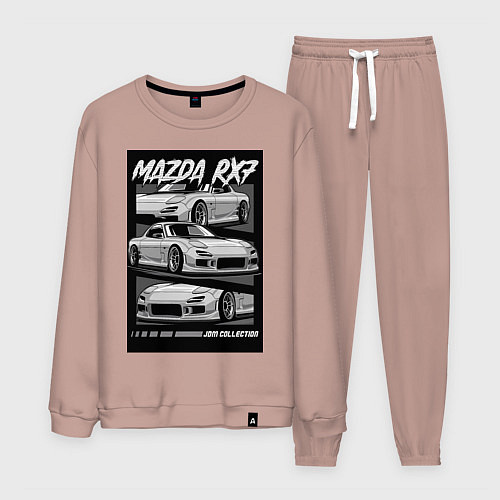 Мужской костюм Mazda rx-7 JDM авто / Пыльно-розовый – фото 1