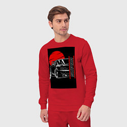 Костюм хлопковый мужской Toyota Supra авто, цвет: красный — фото 2