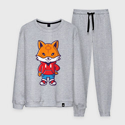 Костюм хлопковый мужской Модный лисёнок, цвет: меланж