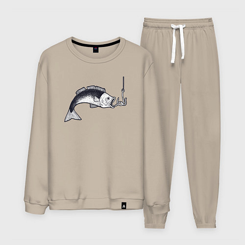 Мужской костюм Голодная рыбка / Миндальный – фото 1